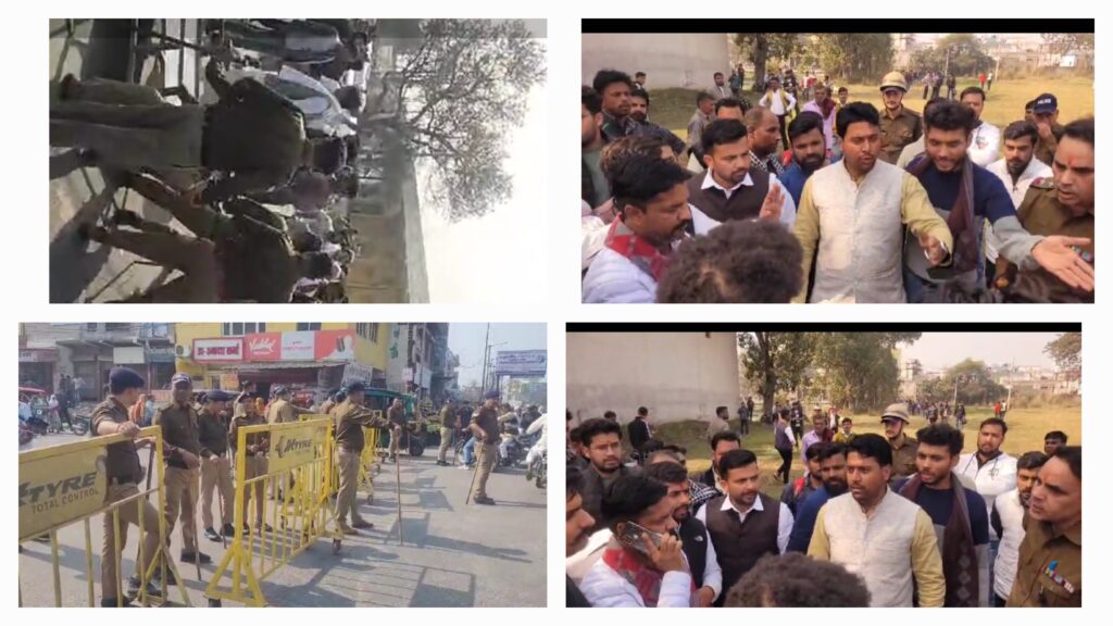 खानपुर विधायक उमेश कुमार हिरासत में, समर्थकों का हंगामा, पुलिस पर किया पथराव, पुलिस ने भांजी लाठियां 1 20250131_154324