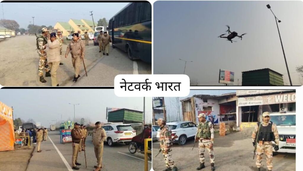 गुर्जर महापंचायत को लेकर उत्तराखंड बॉर्डर सील, भारी पुलिस बल तैनात, ड्रोन कैमरों से निगरानी 1 IMG-20250205-WA0018