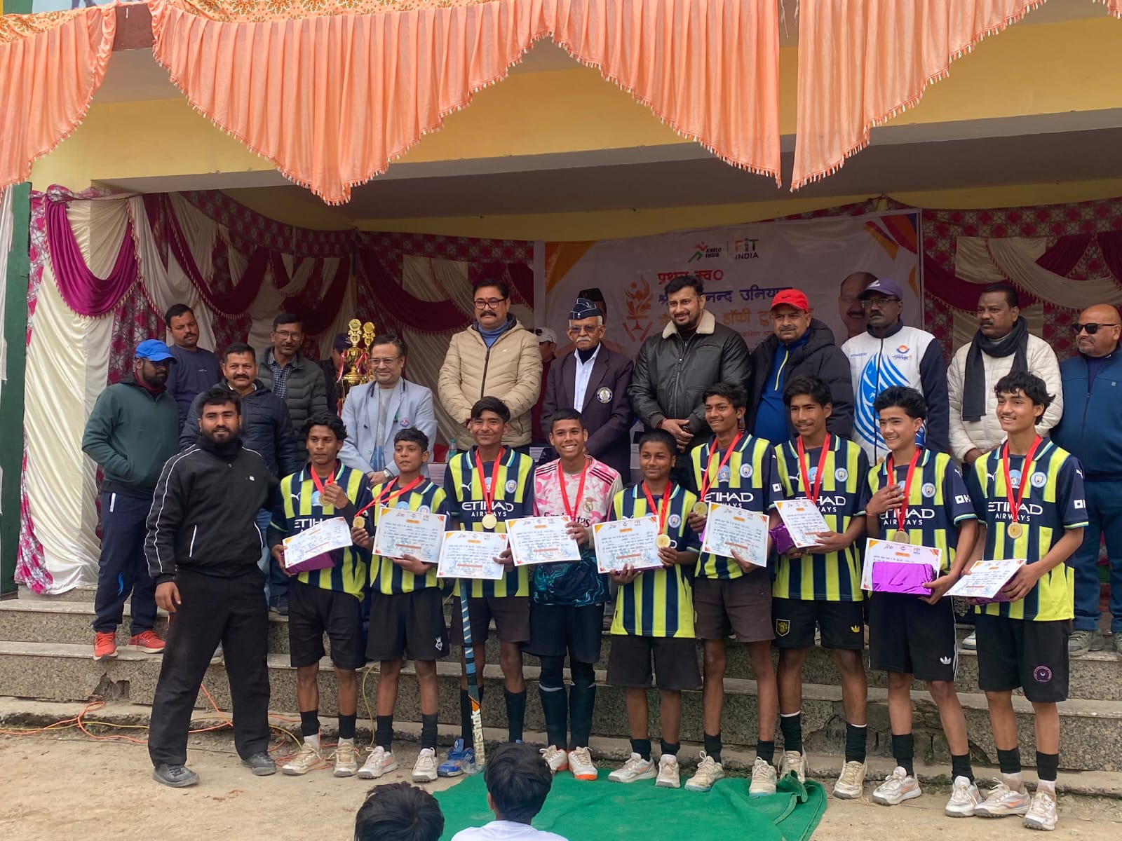17 बालक वर्ग की हॉकी प्रतियोगिता में पिथौरागढ़ की टीम