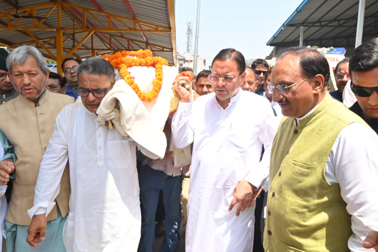 मुख्यमंत्रीमेजर जनरल सेवानिवृत्त भुवन चंद्र खंडूड़ी की अंतिम यात्रा