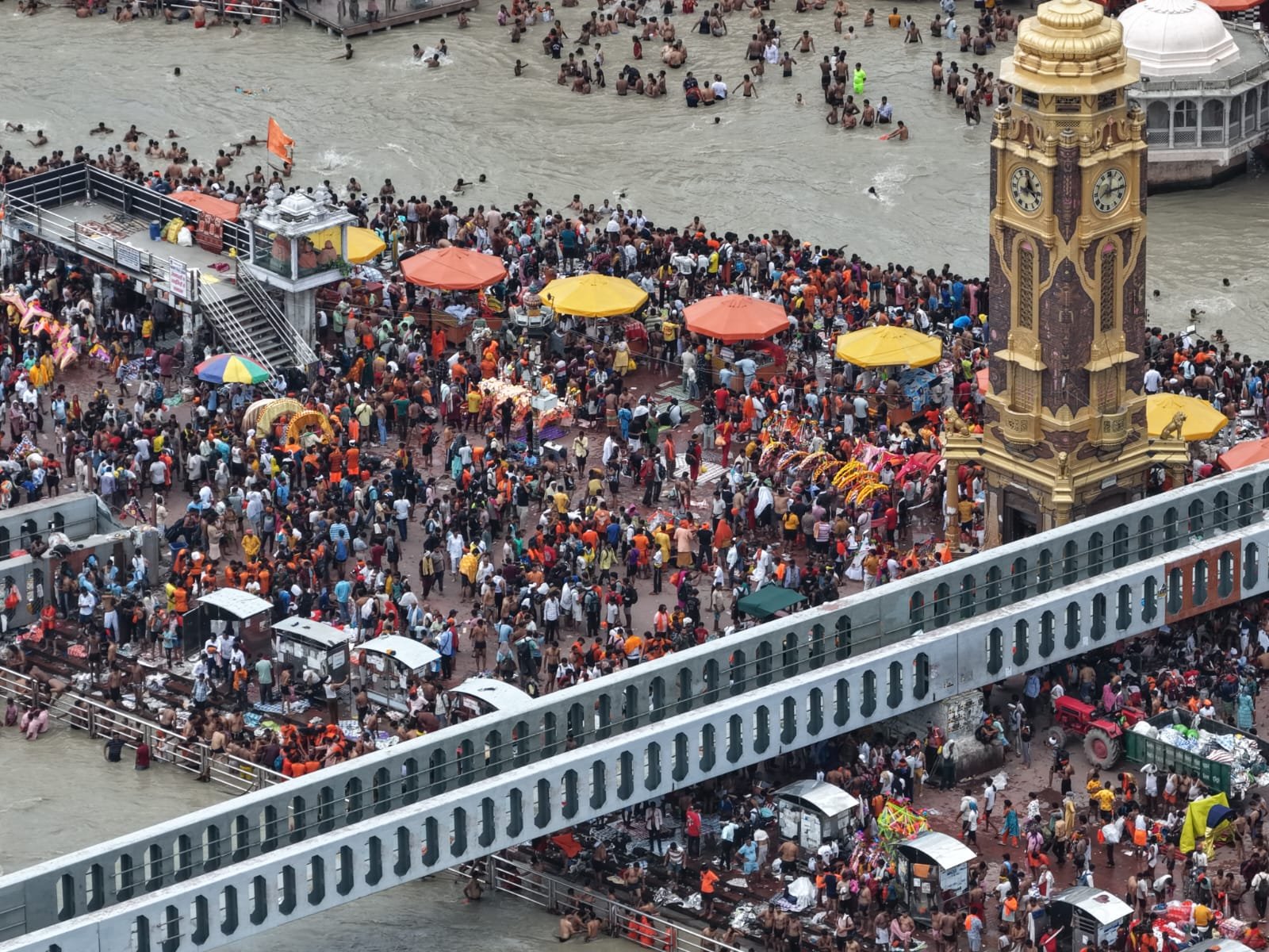 यात्रा के दौरान हरिद्वार में पुलिस एवं प्रशासन द्वारा
