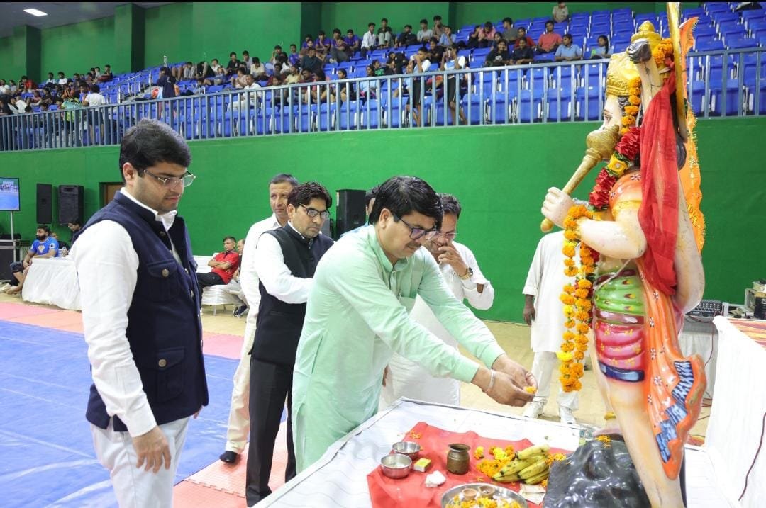 कटारिया स्पोर्ट्स स्टेडियम में आयोजित राष्ट्रीय ग्रेपलिंग कुश्ती प्रतियोगिता.jp