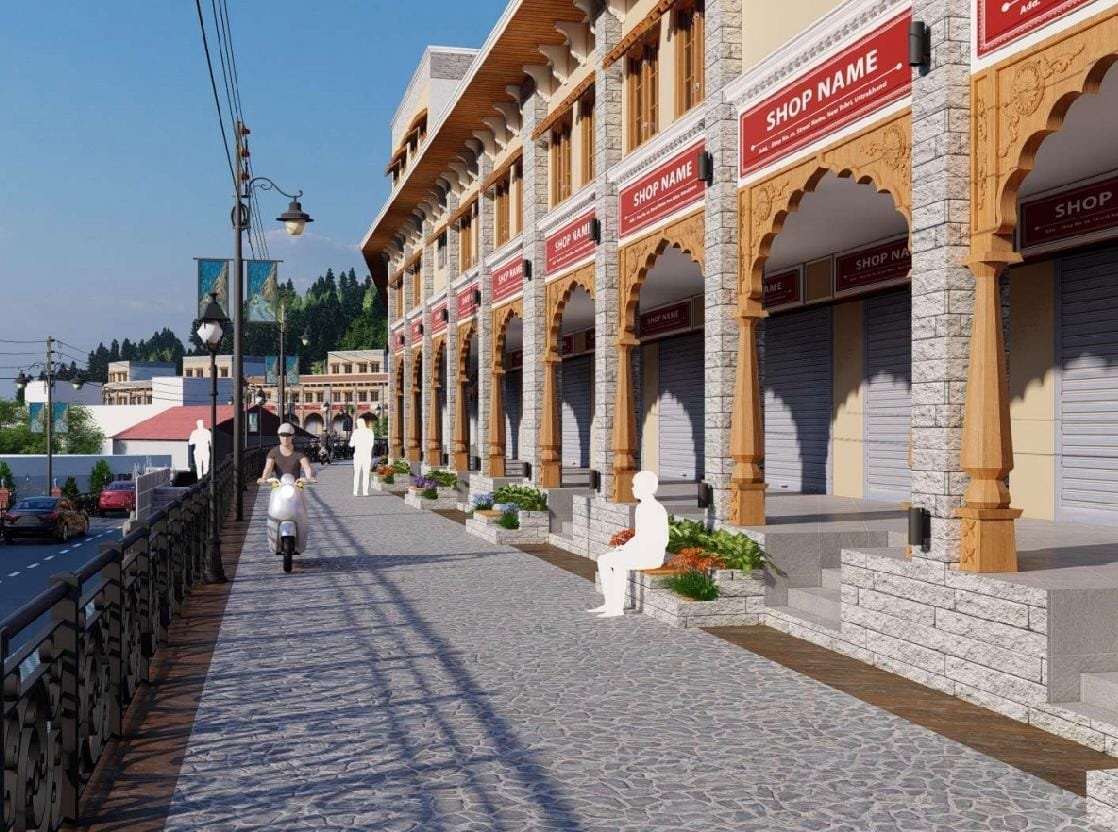 1789578105 290 नई टिहरी में फसाड के तहत पहाड़ी परिवेश और पुरानी