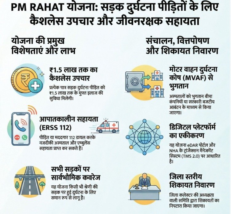PM RAHAT योजना का व्यापक प्रचार प्रसार कर सड़क दुर्घटना पीड़ितों को